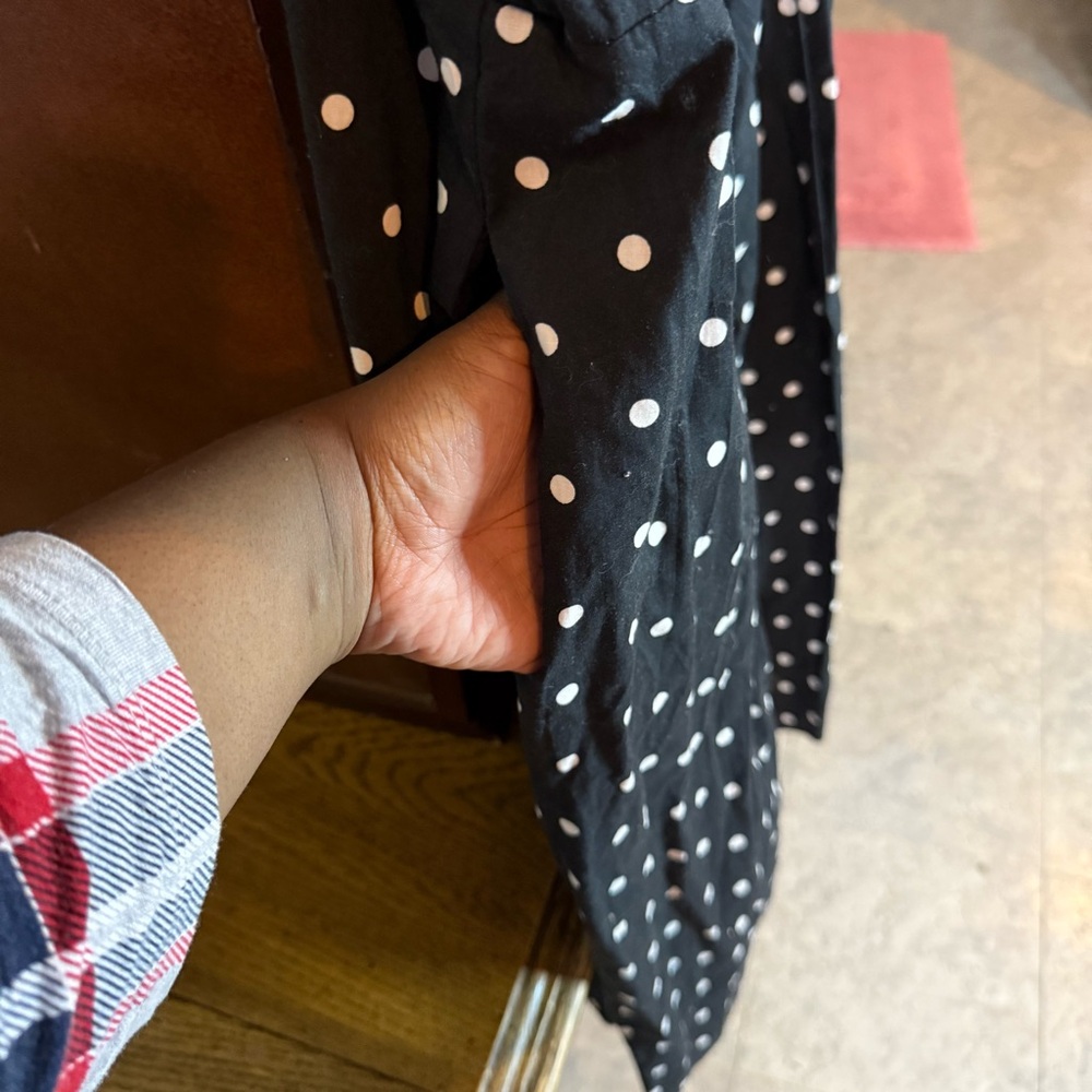 NWT City Chic size XL Black and White Tie with Polka Dot, Button-Down Dress - Picture 4 of 8